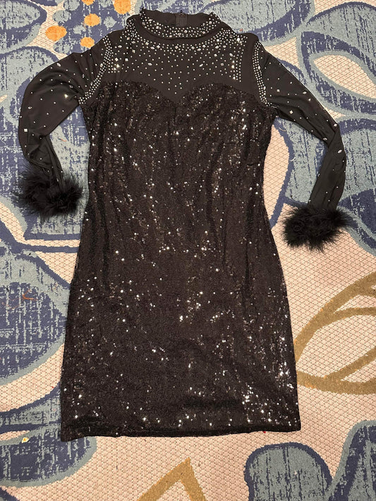 Sequin and Rhinestone Dress tagged - XL